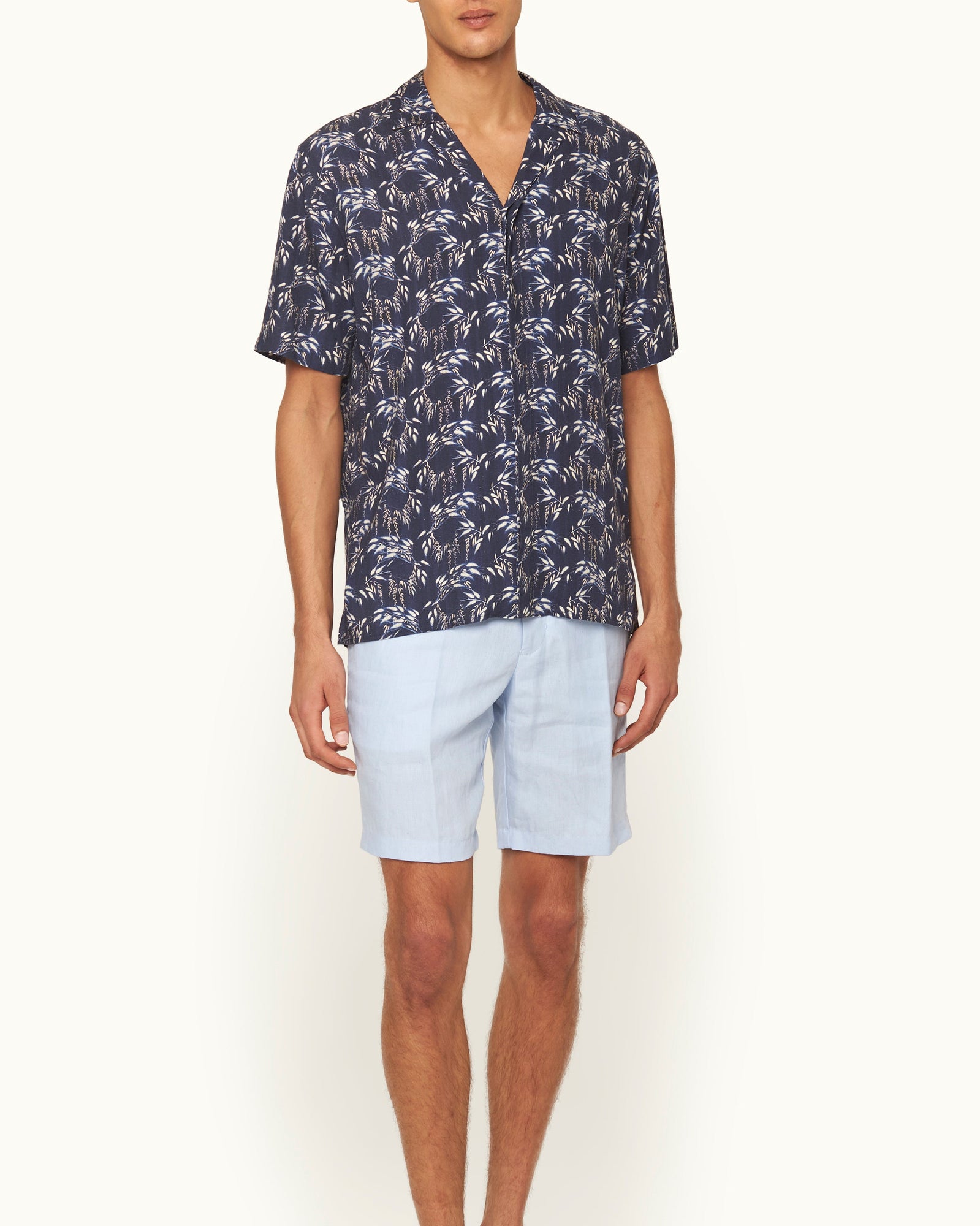 Men | Maitan Linen Shirt | Night Iris