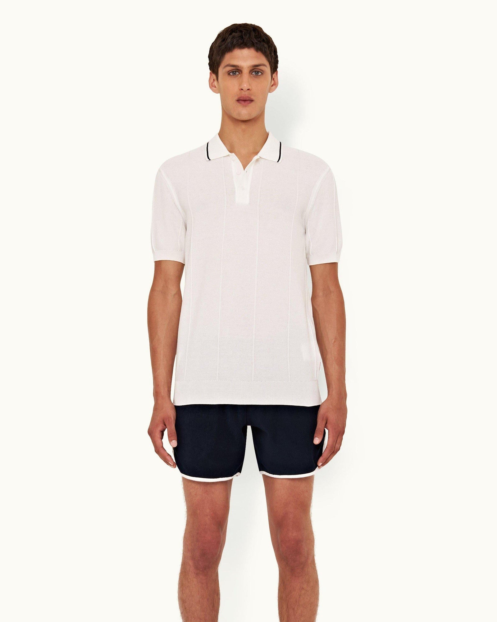 Cloud Tailored Fit Waffle Towelling Polo Shirt | Cloud