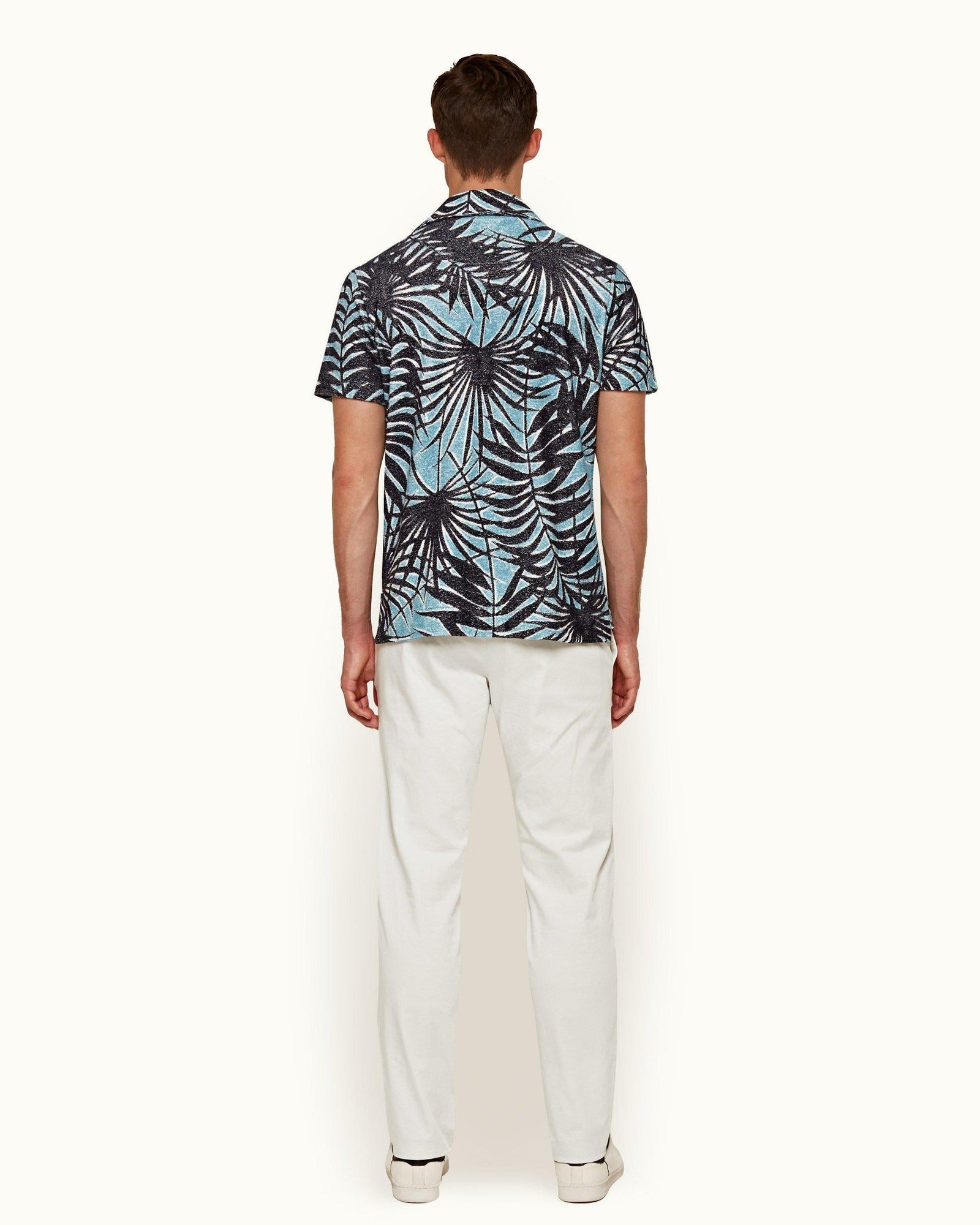 Myers Camoin Moonlight Tailored Fit Stretch Cotton Trousers | Moonlight