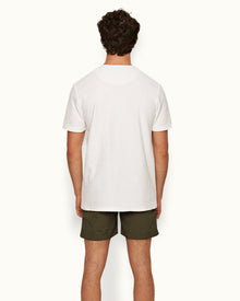 White Relaxed Fit Towelling T-shirt | White