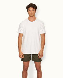 White Relaxed Fit Towelling T-shirt | White