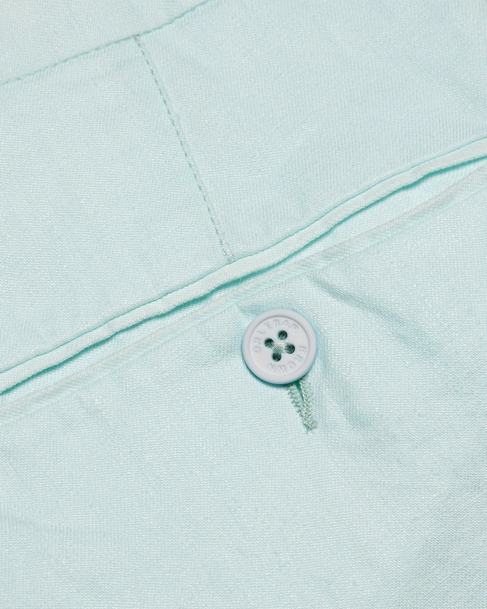 Norwich Linen Clear Sky Tailored Fit Washed Linen Shorts | Clear Sky