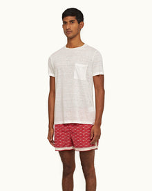 Sea Mist Classic Fit Short-Sleeve Cotton-Linen T-shirt | Sea Mist