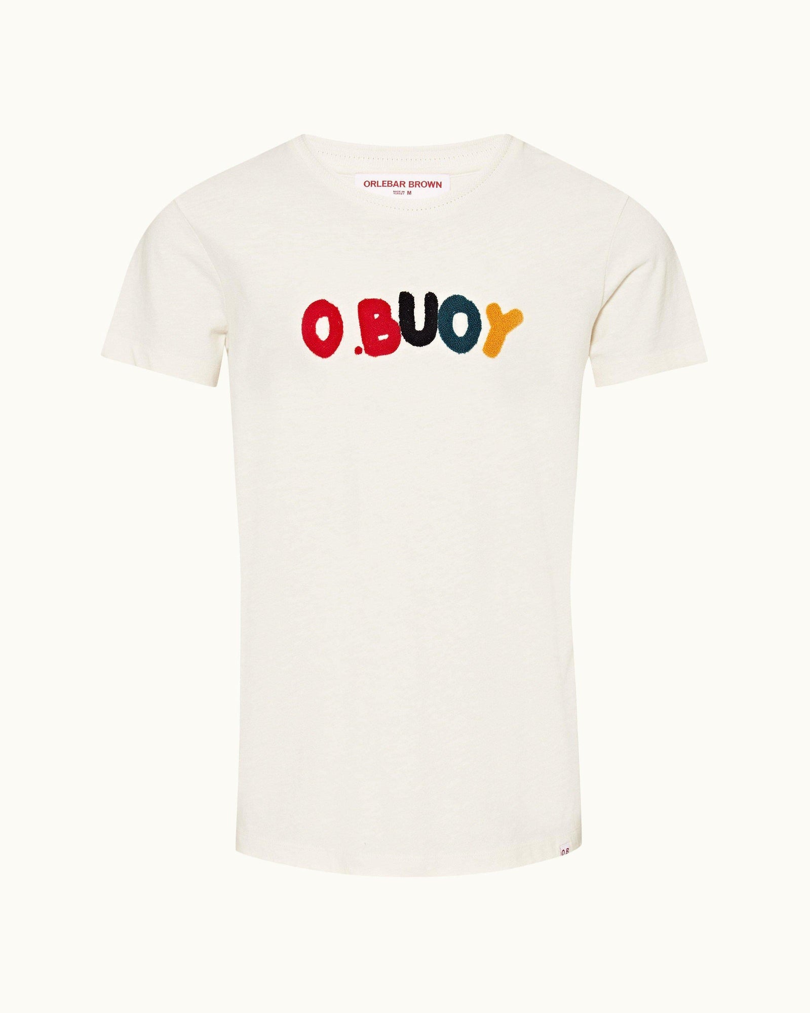 White Sand O.BUOY Classic Fit Short-Sleeve Cotton-Linen T-shirt | White Sand