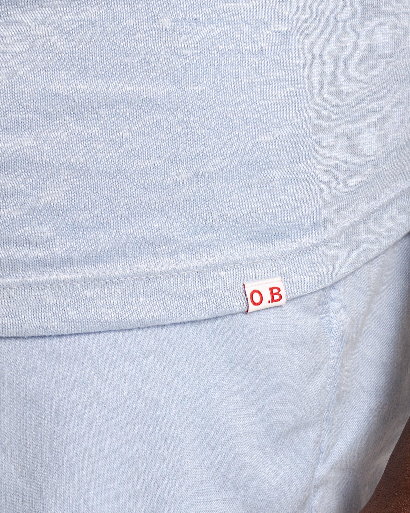 Men | Ob-T Linen T-Shirt | Soft Blue