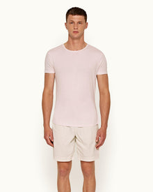 Ob-T Shell Pink Tailored Fit Crew Neck T-Shirt | Shell Pink