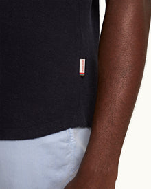 Ob-T Towelling Crew Neck Organic Cotton Towelling T-shirt Night Iris | Night Iris