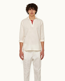 White Sand Resort Collar Long-Sleeve Shirt | White Sand