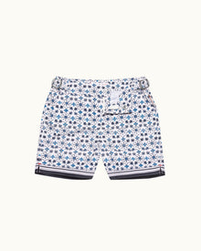 Kids | Fiore Print Classic Swim Shorts In Cashew Colour | Cashew