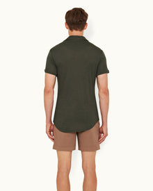 Sebastian Cashmere Forest Night Tailored Fit Cashmere Polo Shirt | Forest Night