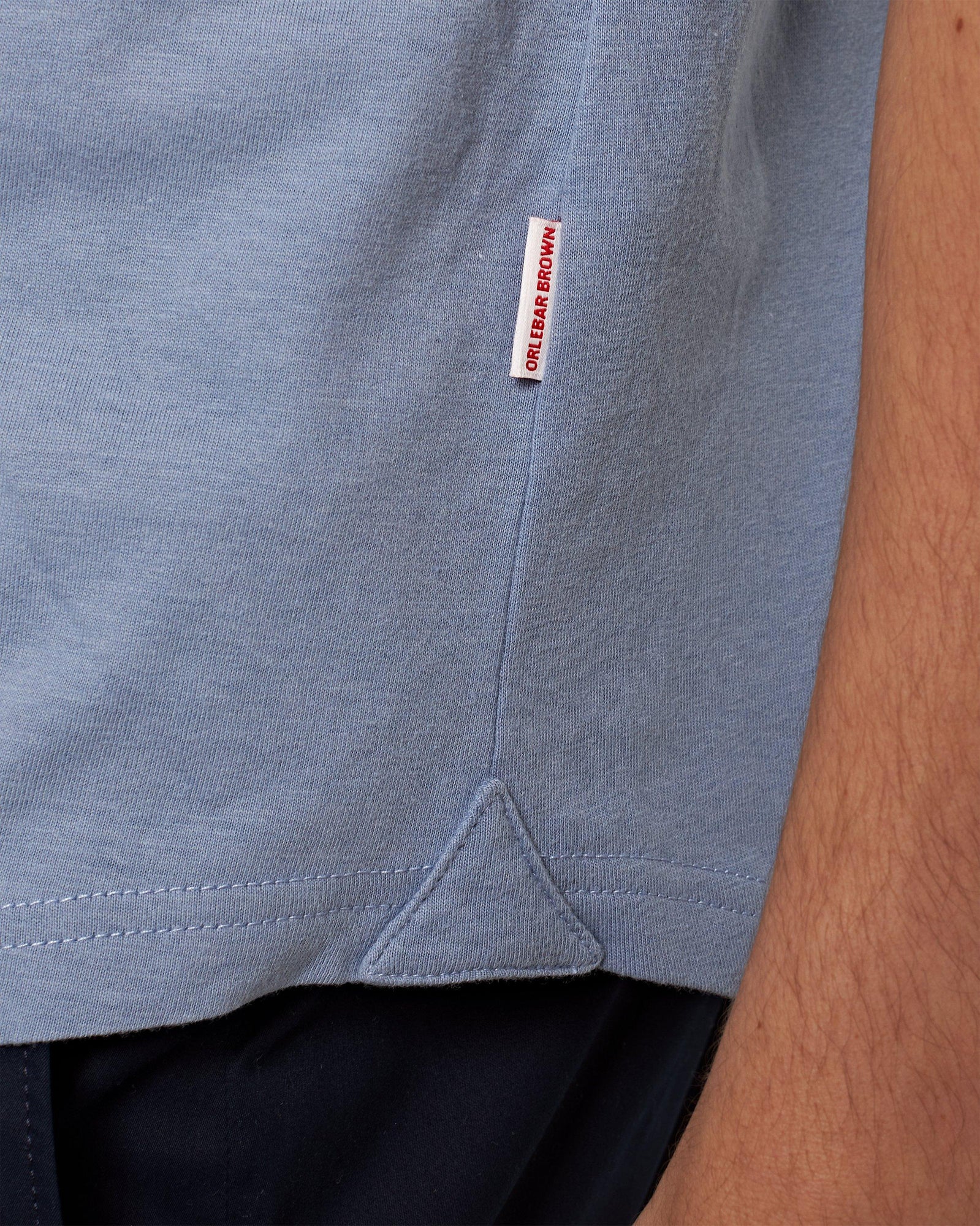 Sebastian Silk Tailored Fit Cotton-Silk Polo Shirt In Hush Blue | Hush