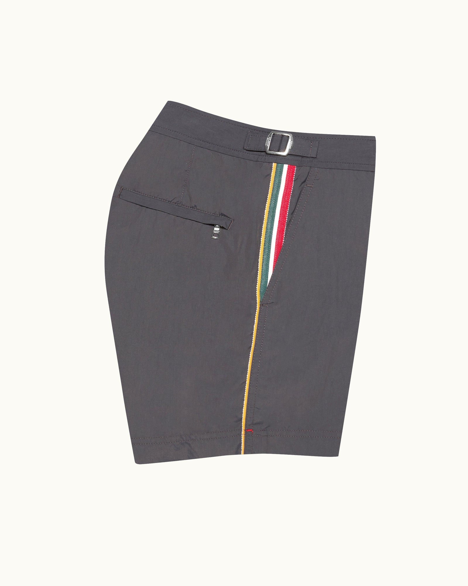 Setter Shorter-Length Concealed OB Tape Swim Shorts In Piranha Grey | Piranha Grey