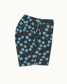 Setter Daisy Print Shorter-Length Swim Shorts In Springfield Blue | Springfield Blue