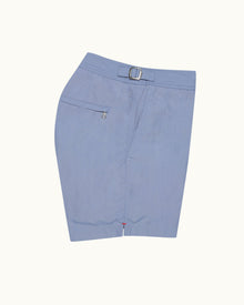 Setter Shorter-Length Swim Shorts Woven In France in Springfield Blue | Springfield Blue