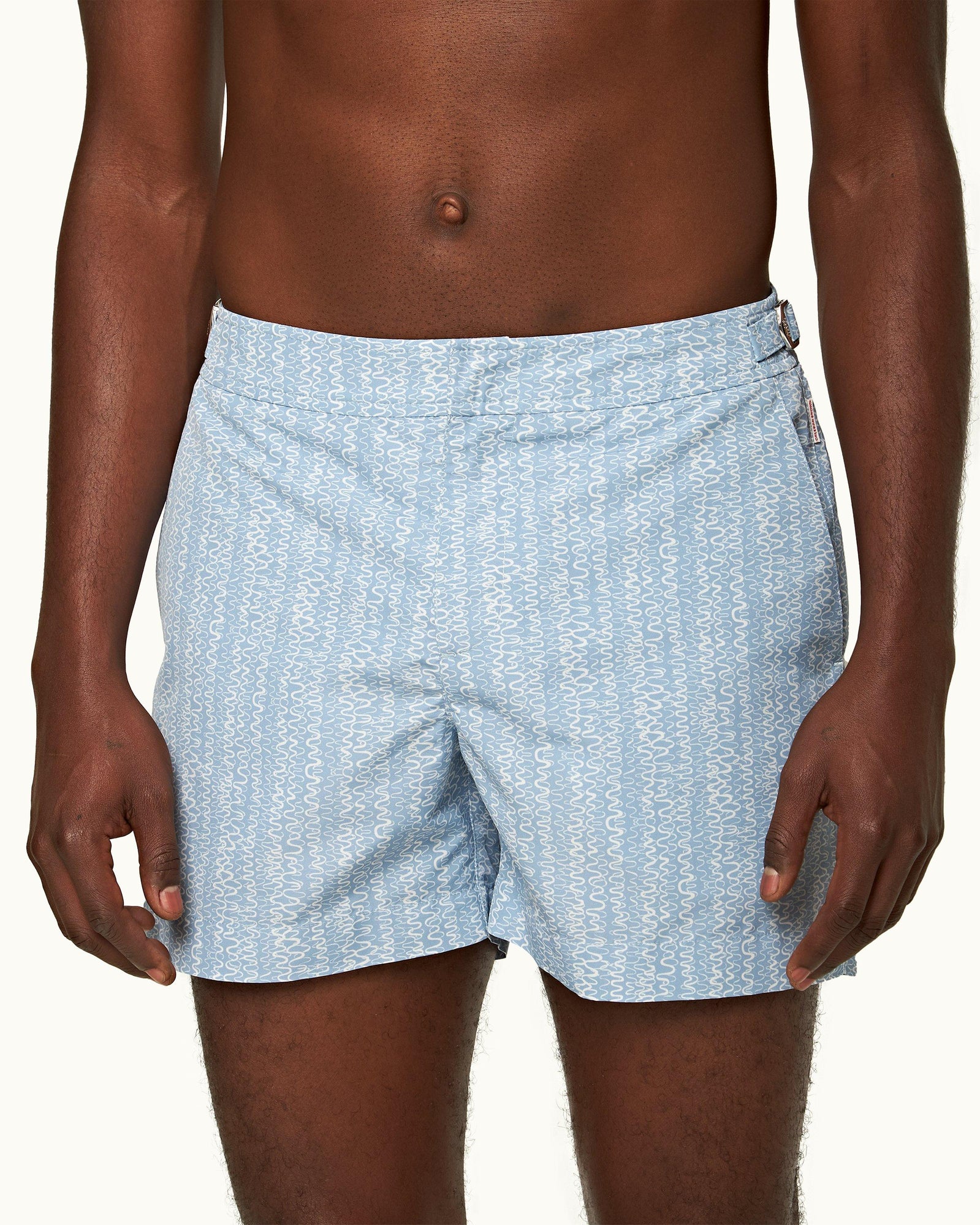 Setter Blue Ash Wavie Shorter-Length Swim Shorts | Blue Ash