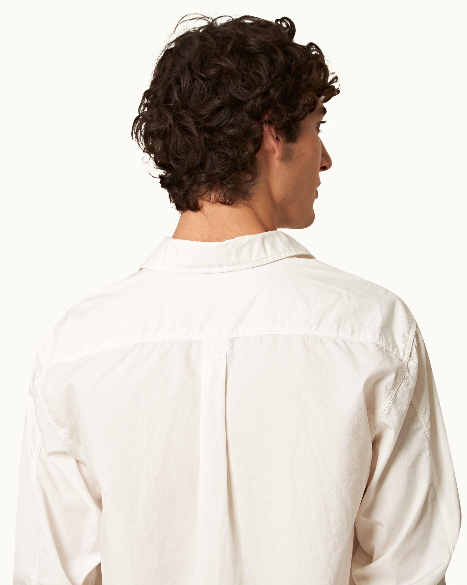 White Sand Relaxed Fit Overhead Organic Cotton Shirt | White Sand