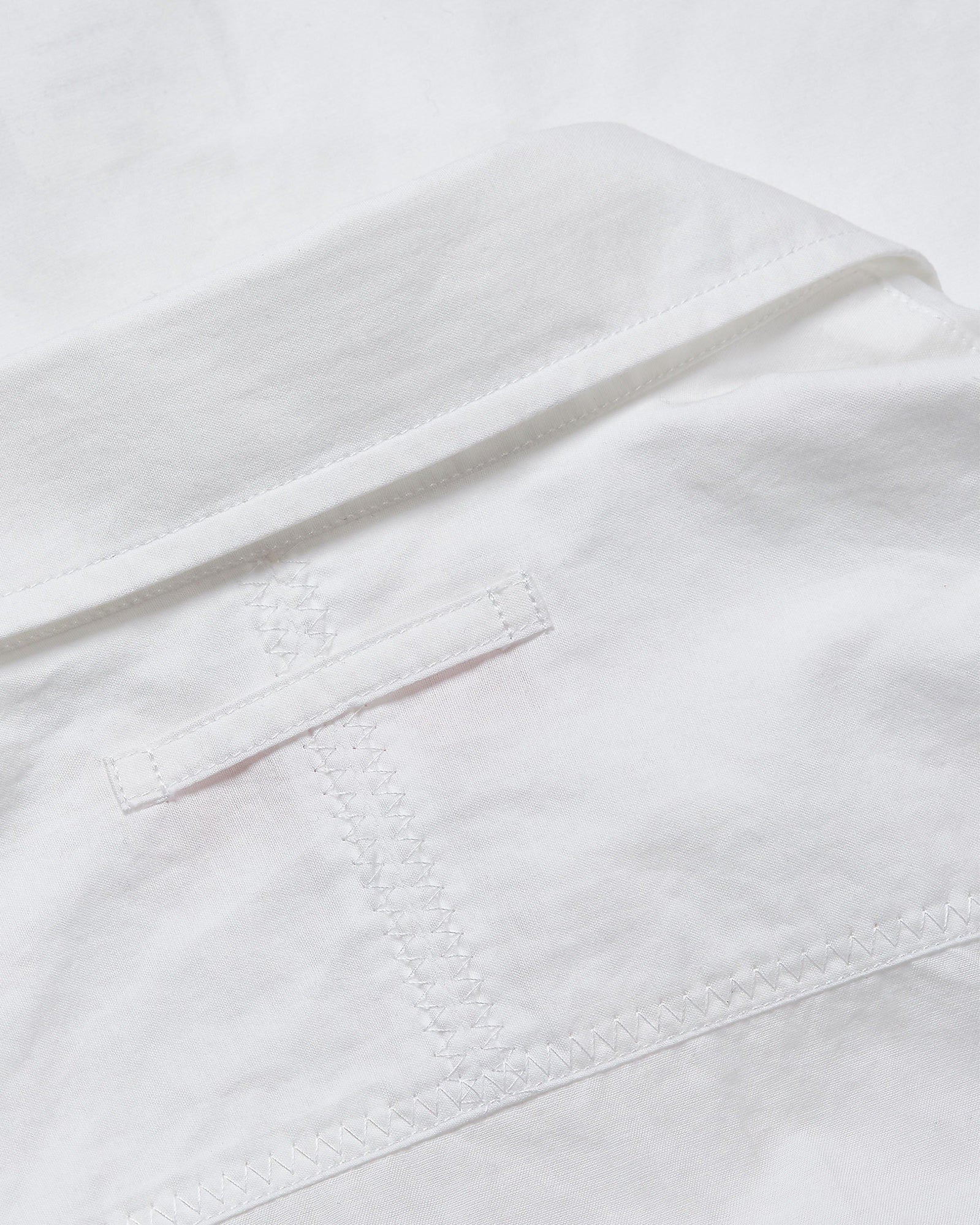 White Relaxed Fit Overhead Refined Cotton Shirt | White