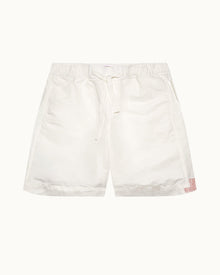 Sea Mist Relaxed Fit Mix Fabric Shorts | Sea Mist