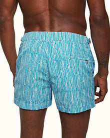 Springer Veranda/White Fern Shortest-Length Swim Shorts | Veranda/White