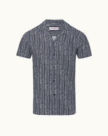 Midnight Navy Wavie Capri Collar Shirt | Midnight Navy