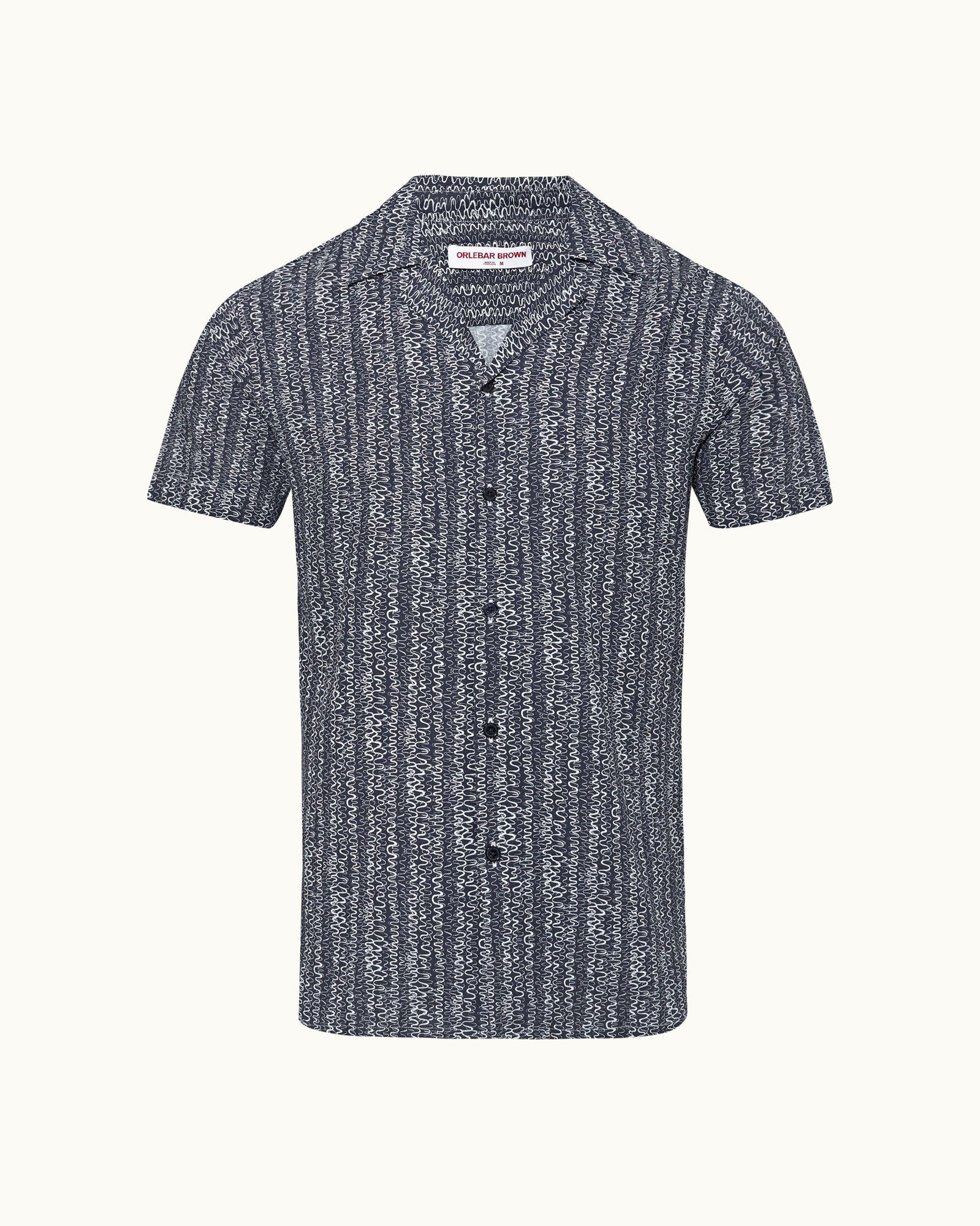 Midnight Navy Wavie Capri Collar Shirt | Midnight Navy