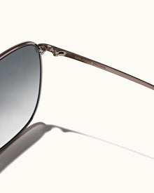 Tulum Shiny Steel Square Frame Sunglasses | Shiny Steel