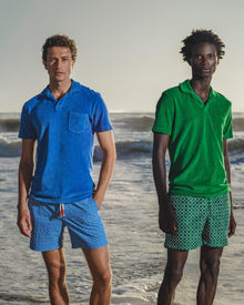 Coastal Garden Tailored Fit Organic Cotton Towelling Resort Polo Shirt | Coastal Garden