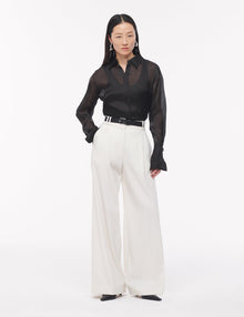 Men | Organza Oversized Shirt | Black