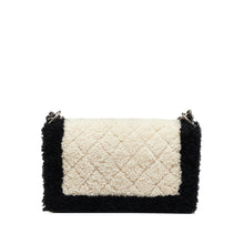 Chanel | Pre-Owned Old Medium Bicolor Shearling Boy Flap | White/Ivory