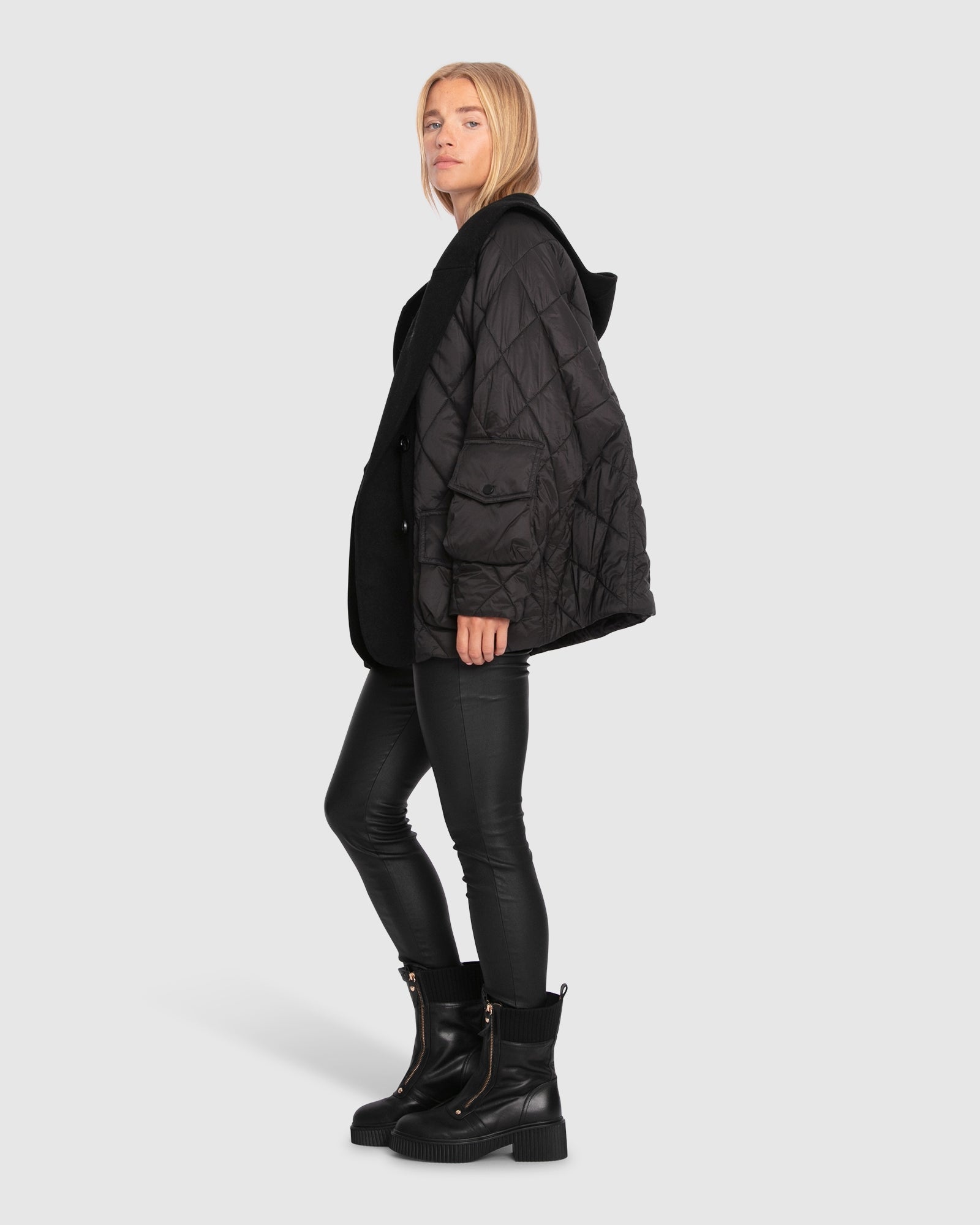 Women | Only You Quilted Utility Puffer Jacket | Black