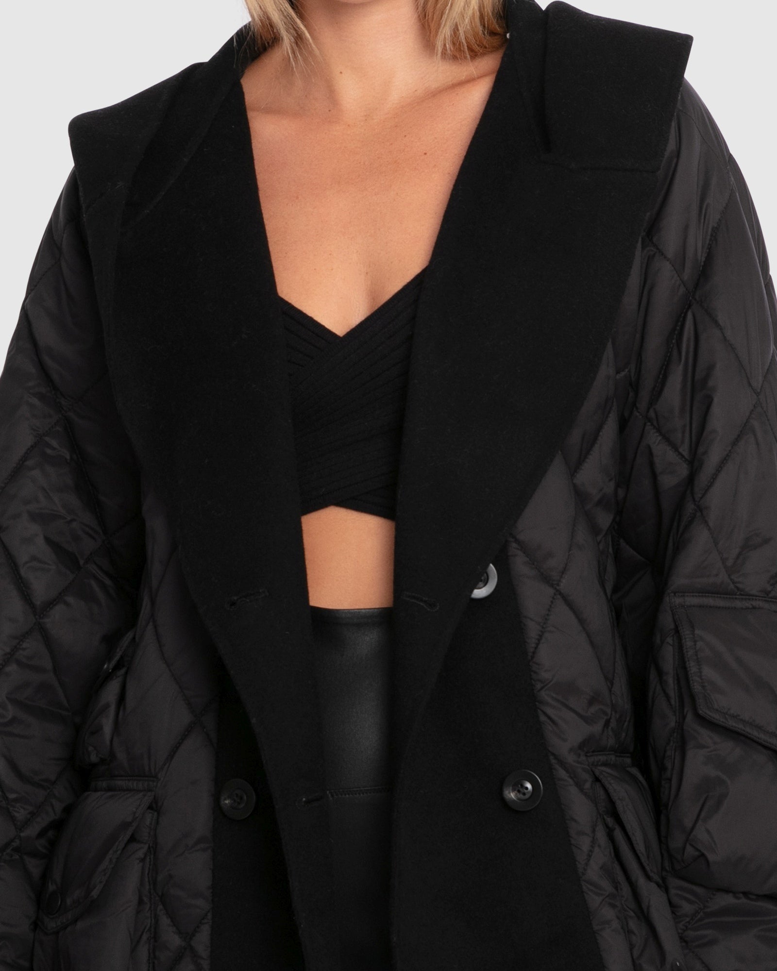 Women | Only You Quilted Utility Puffer Jacket | Black