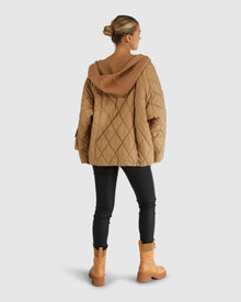 Women | Only You Quilted Utility Puffer Jacket | Camel