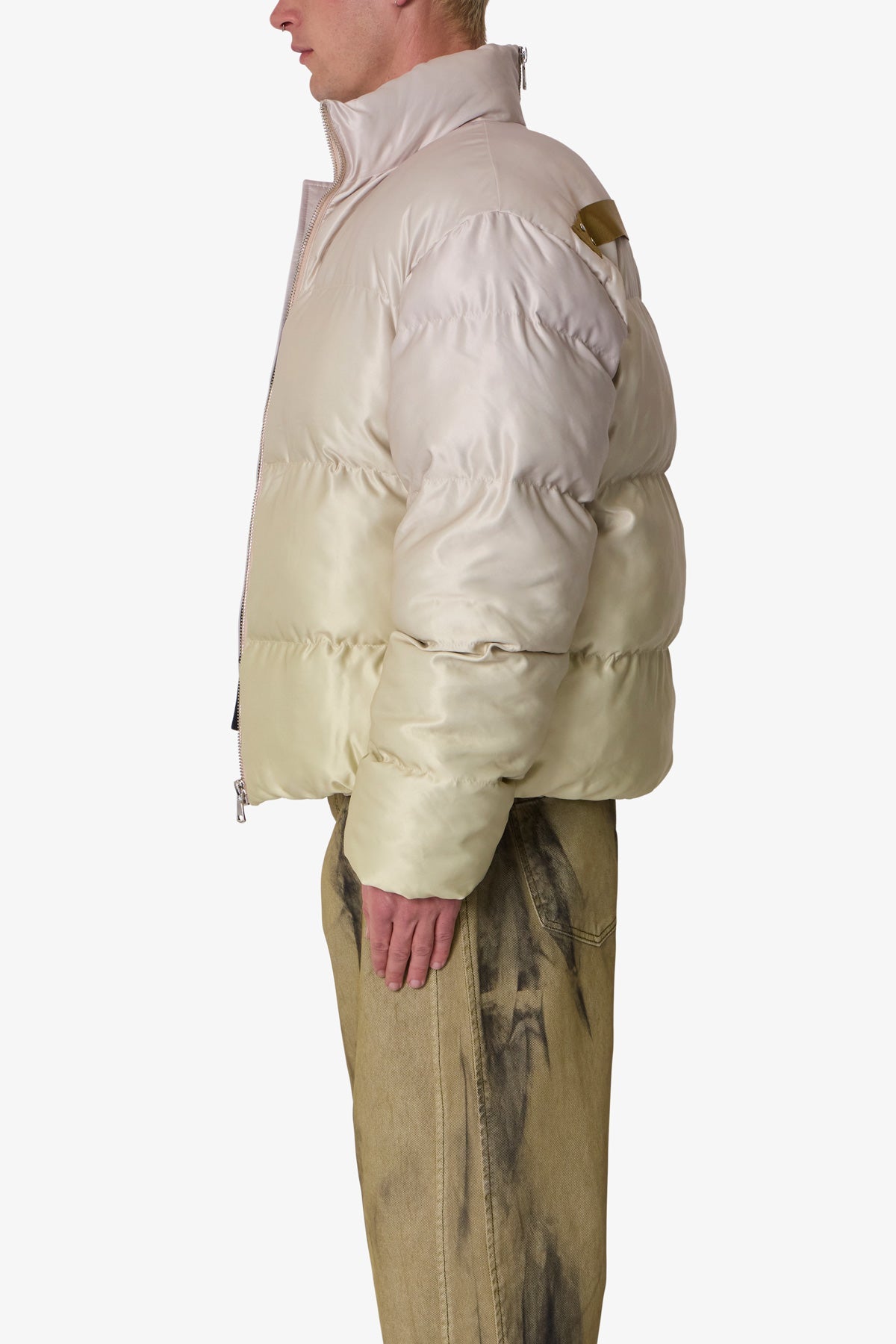 Ombre Puffer Jacket | Cream