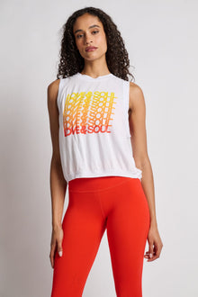 Love & Sports | Ombre Love & Soul Muscle Tank | White