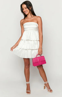 One Wish Strapless Mini Dress | White