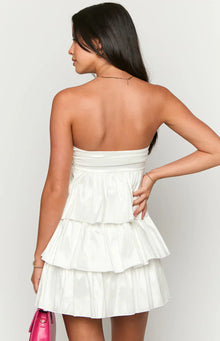 One Wish Strapless Mini Dress | White