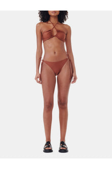 Open Bandeau Bikini Top | Copper Brown