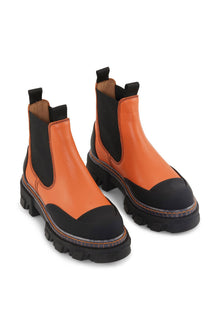 Orange Black Cleated Chelsea Boot | Orangeade