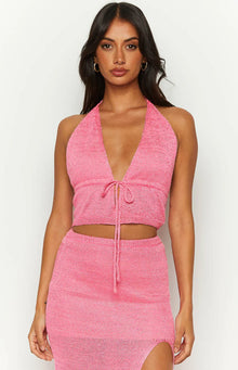 Otto Knit Crop Top | Pink