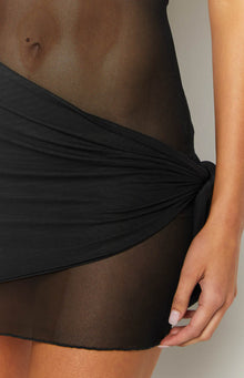 Out Loud Mesh Strapless Mini Dress | Black