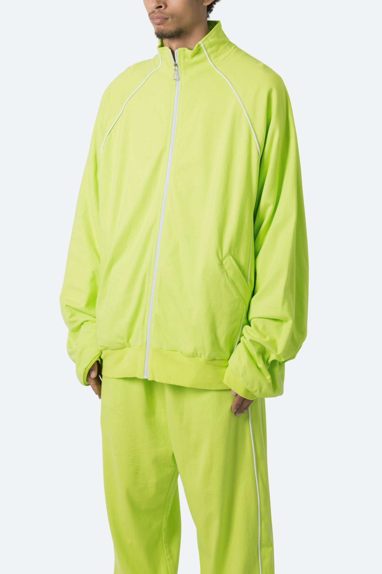 Oversized Jersey Track Jacket | Acid Lime