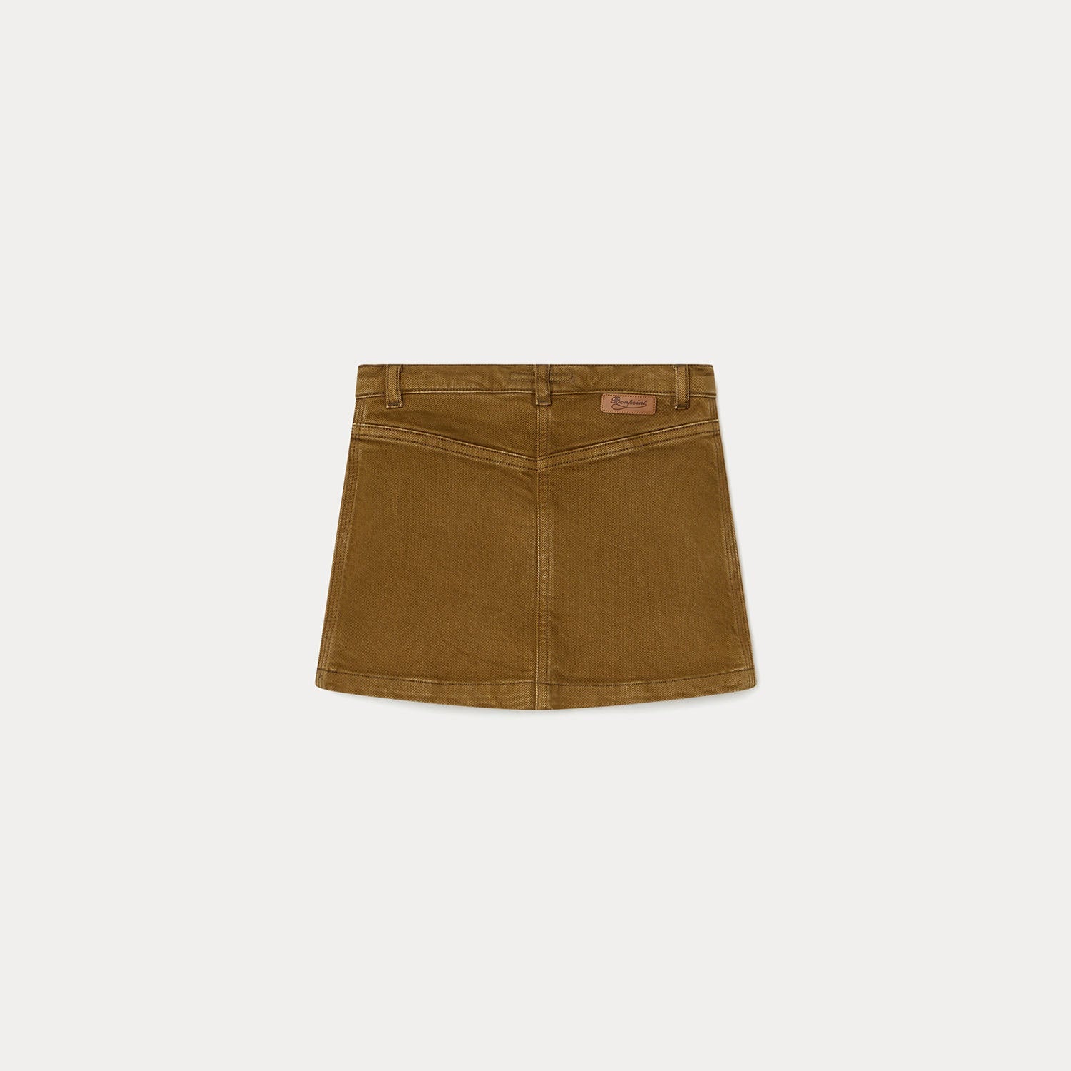 Girl | Denim Miniskirt For Girls | Light Khaki