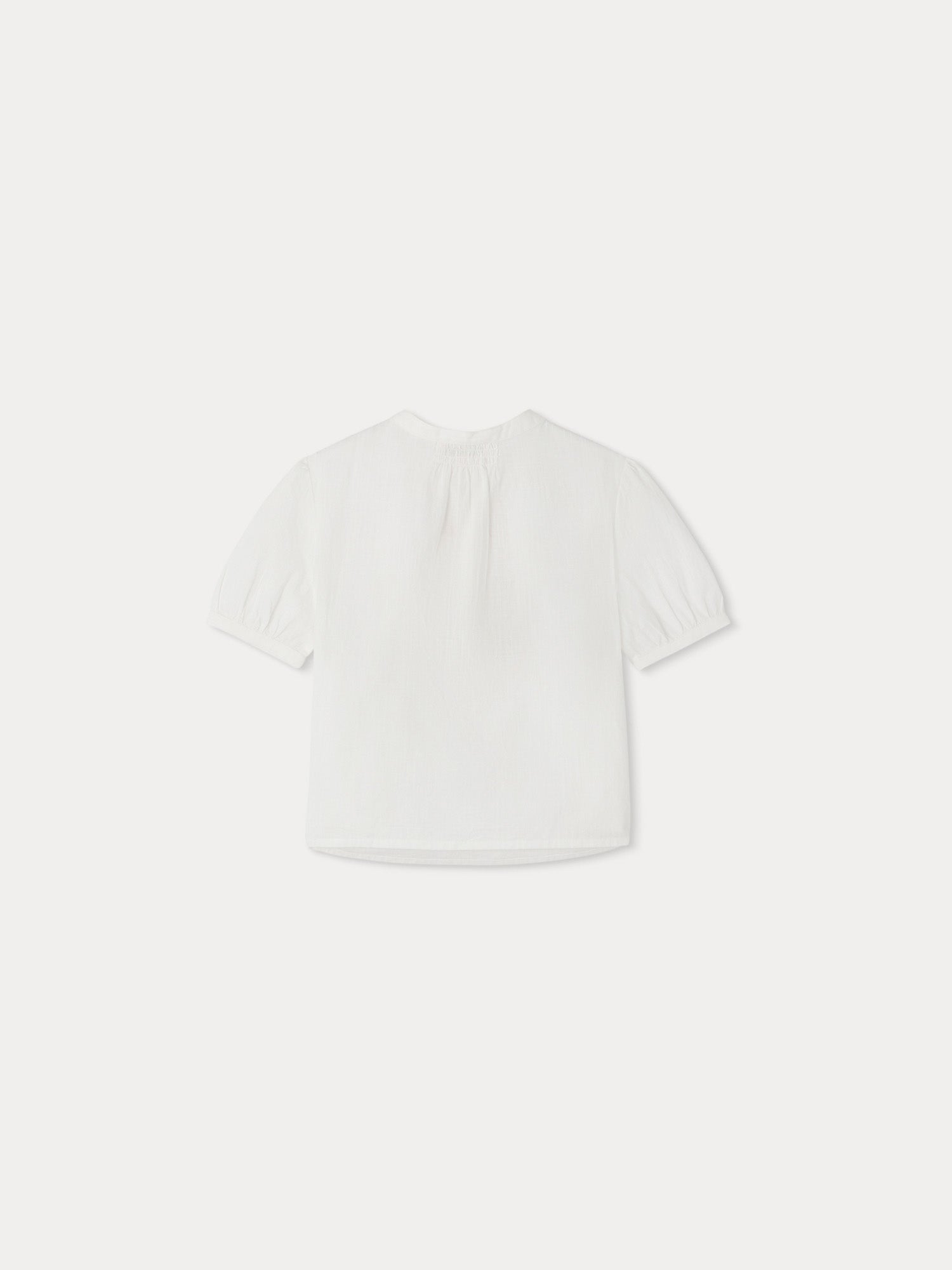 Girl | Greta White Blouse With Cherry Embroidery | Milk White
