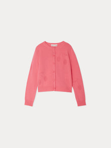 Girl | Ginger Cardigan In Dark Pink Cashmere | Bubblegum Pink