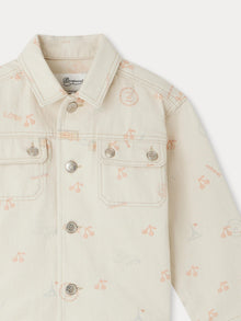 Girl | Gillie Embroidered Denim Jacket | Terracotta