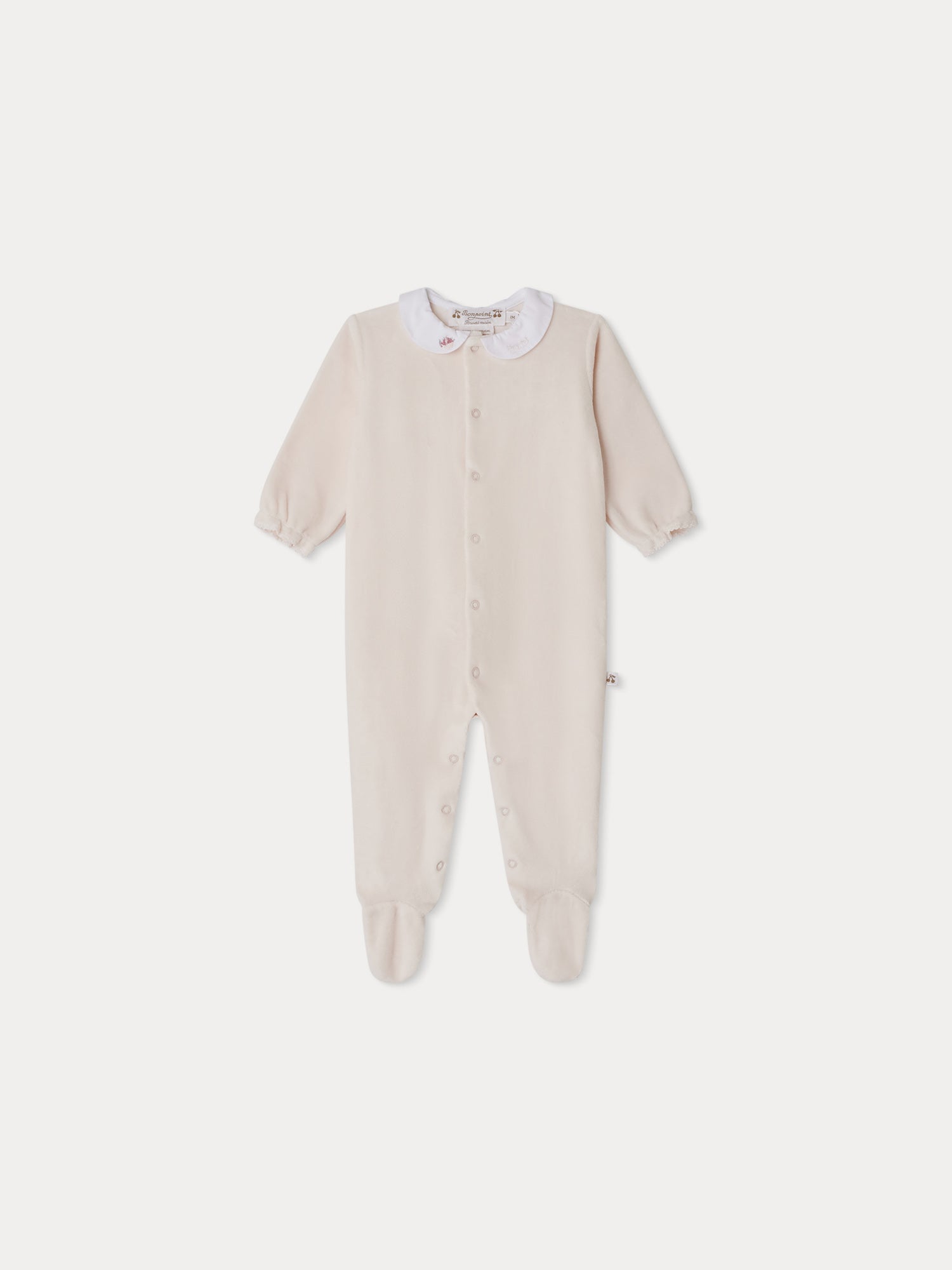 Girl | Tintina Embroidered Collar Pajamas | Pale Pink