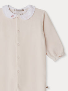 Girl | Tintina Embroidered Collar Pajamas | Pale Pink