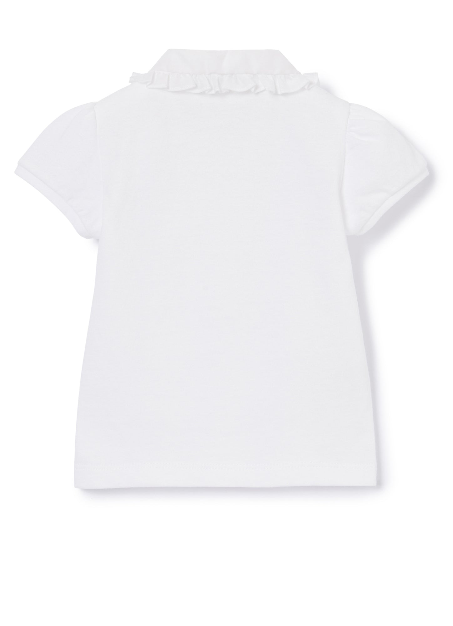 Polo Shirt with Ruffle | White