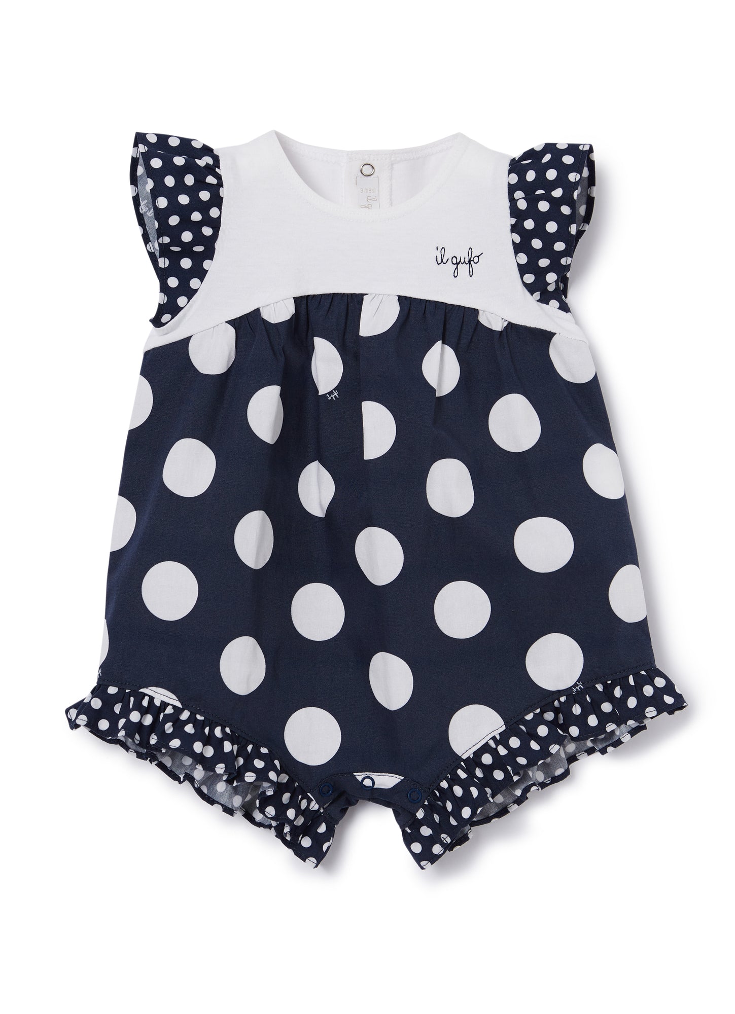 Polka Dot Romper Suit | Blue/Blue