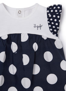 Polka Dot Romper Suit | Blue/Blue